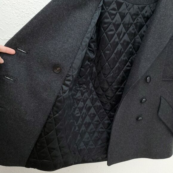 NWOT Isabel Marant Wool Blend Charcoal Short 4 pocket Double Breasted PeaCoat - Picture 15 of 16